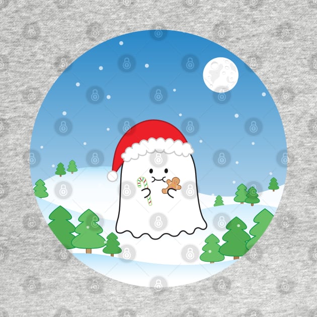 Gordie the Ghost (snowy Christmas) | by queenie's cards by queenie's cards